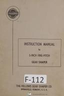 Fellows-Fellows 3 Inch Fine Pitch Gear Shaper Instruction Manual Year (1956)-3 Inch Fine Pitch-01